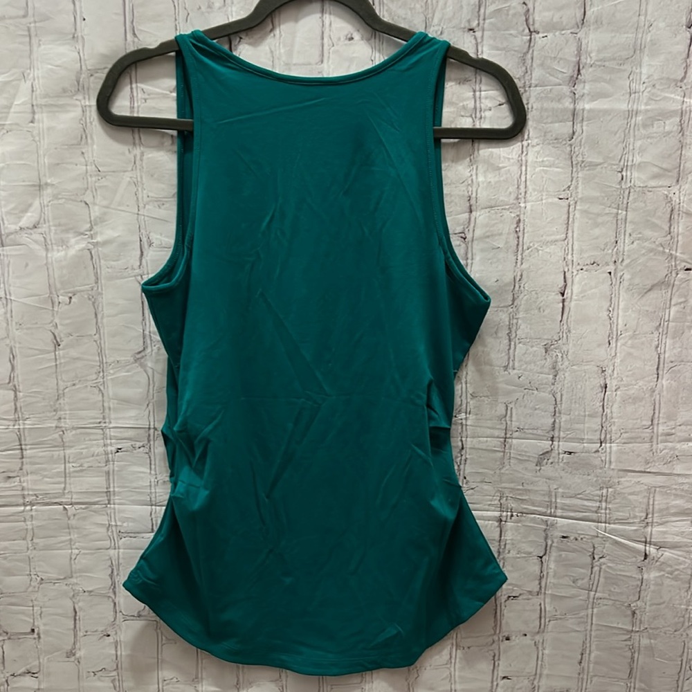 Athleta Outbound Scoopneck Tank Teal Emerald Green Size Small Oversized - Picture 6 of 7